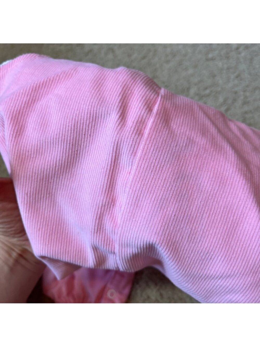 Vintage 80s Buster Brown 18m Baby Toddler Girl Pink Corduroy Overalls Clown ABC - Picture 4 of 10